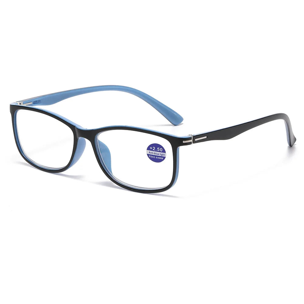 High Quality Square Reading Glasses Ultralight Unisex Anti Blue Light Vision Presbyopic Eyewear for Women Men Fashion Eyeglasses