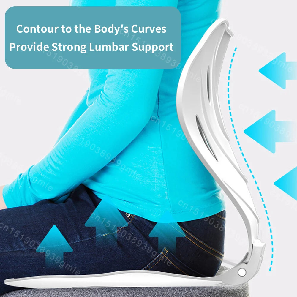 Waist Protection Cushion Back Pain Relief Ergonomic Anti Hunchback Cushion Foldable Back Support Sitting Posture Correction