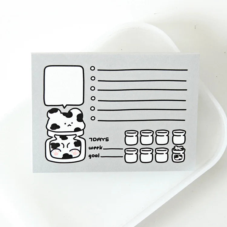 50 Sheets To Do List Memo Pad Cute School Stationery Notes ins Portable Notepad Office Supply Fruit Notebook Message Note Book