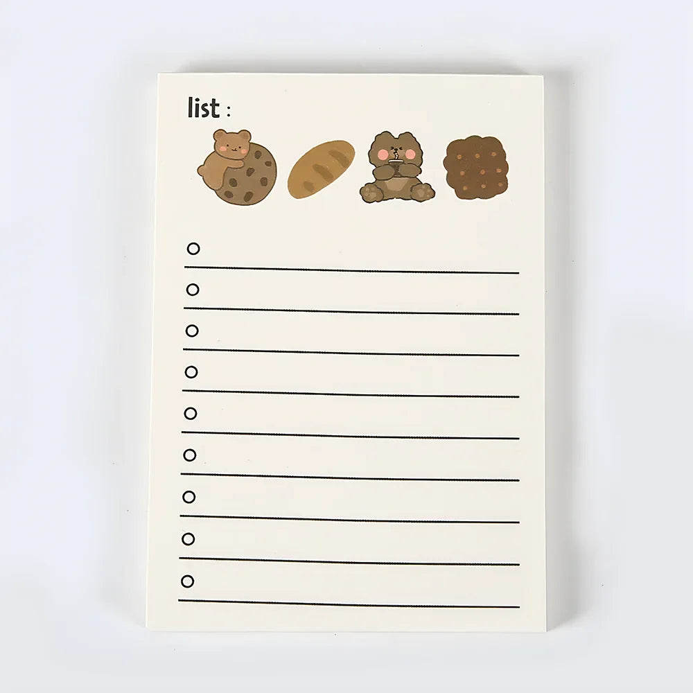 50 Sheets To Do List Memo Pad Cute School Stationery Notes ins Portable Notepad Office Supply Fruit Notebook Message Note Book
