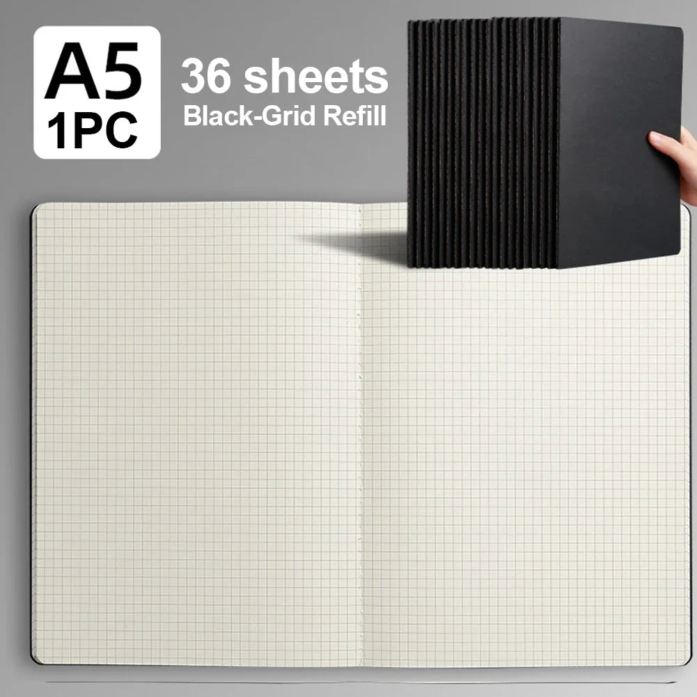 A5/B5/A4 Kraft Paper Notebook Journal Diary Sketchbook To-Do Lined Paper Daily Book For School Supplies Stationery