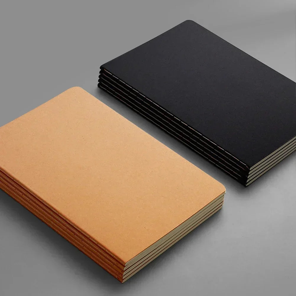 A5/B5/A4 Kraft Paper Notebook Journal Diary Sketchbook To-Do Lined Paper Daily Book For School Supplies Stationery