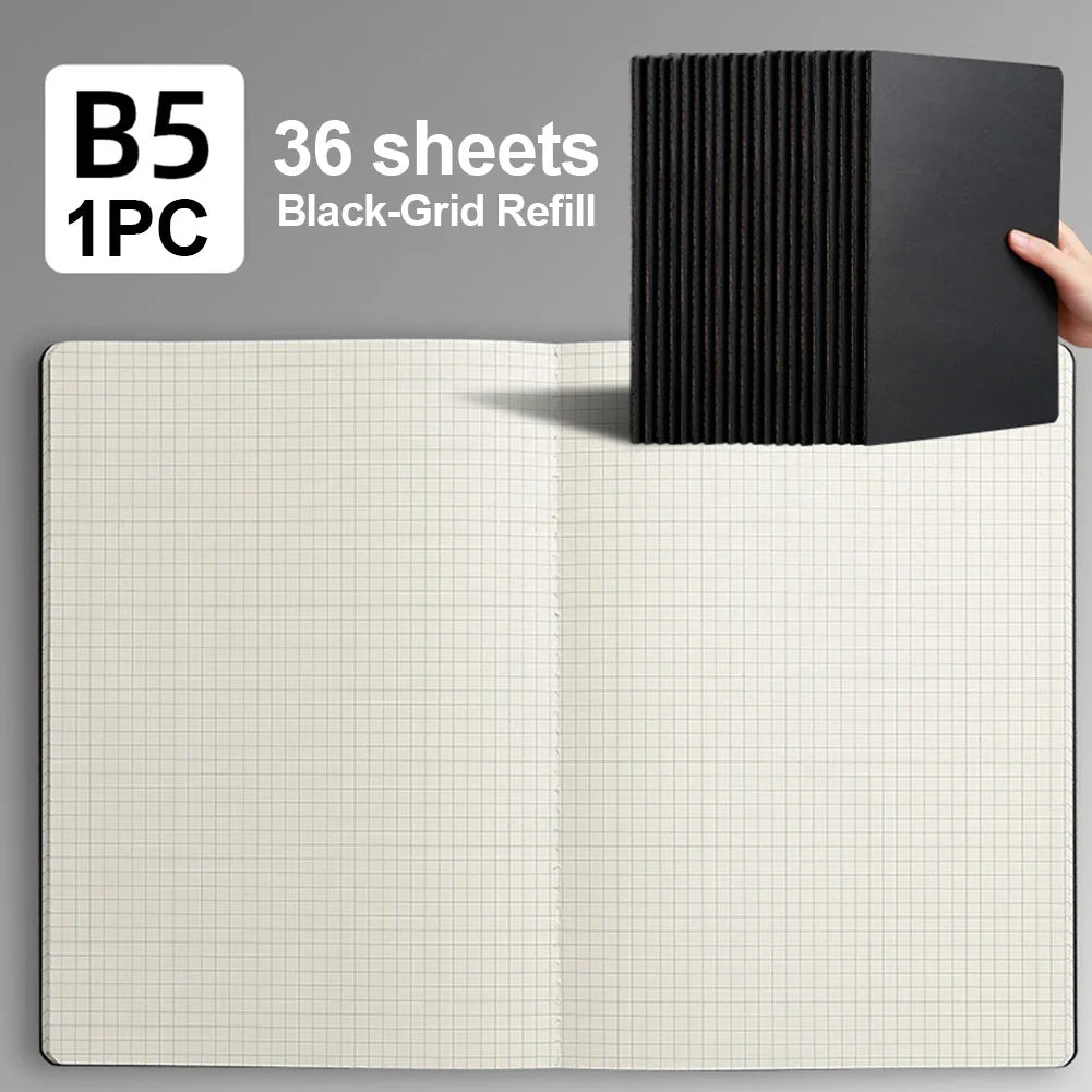 A5/B5/A4 Kraft Paper Notebook Journal Diary Sketchbook To-Do Lined Paper Daily Book For School Supplies Stationery